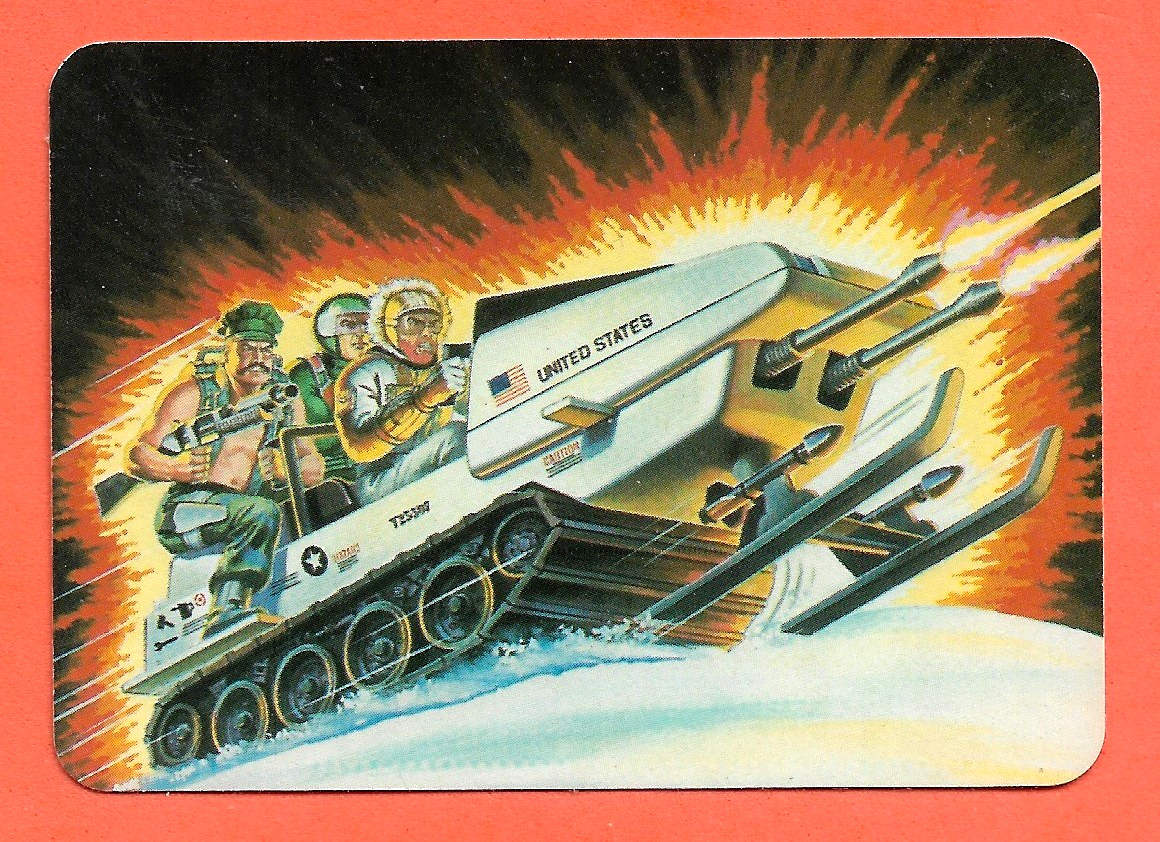 1986 Hasbro G.I. Joe Action Card Series 1 # 43 Polar Battle Bear Snowmobile (NM)