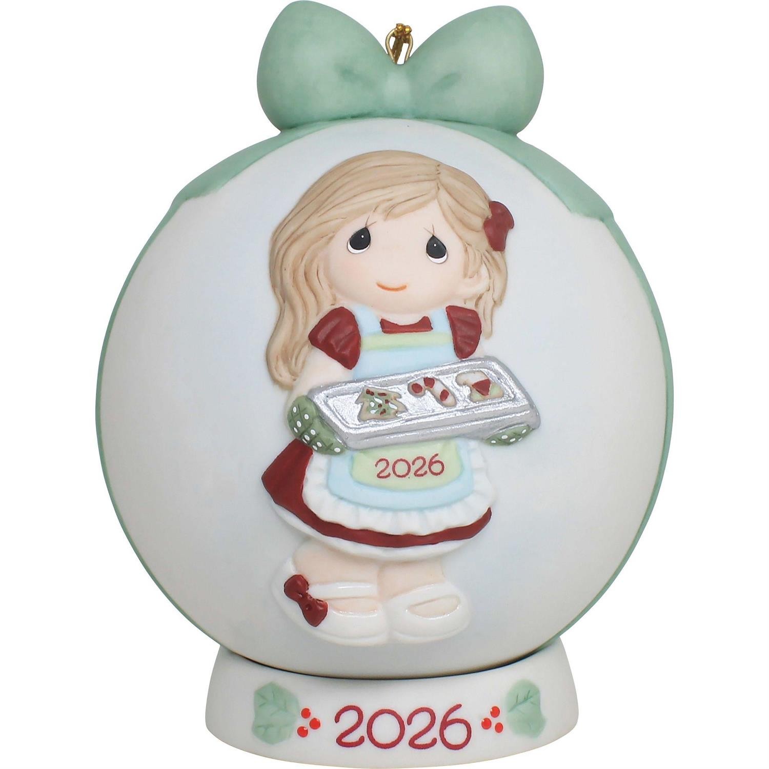 PRE-ORDER Baking Sweet Memories Dated 2026 Girl Ball Ornament By: Precious PRE-ORDER Baking Sweet Memories Dated 2026 Girl Ball Ornament By: Precious