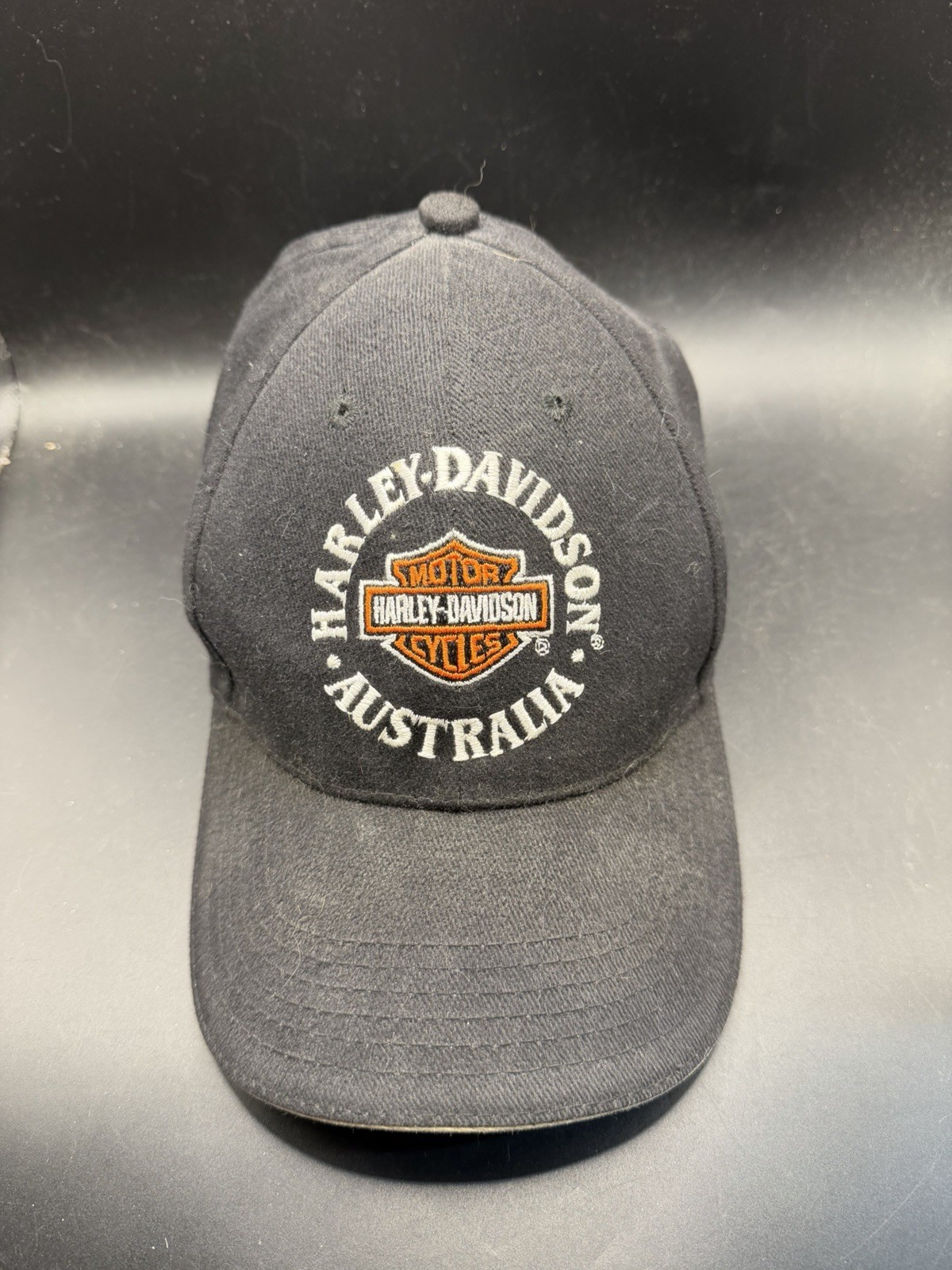 Harley Davidson Australia Embroidered Baseball Cap Hat Strapback Black