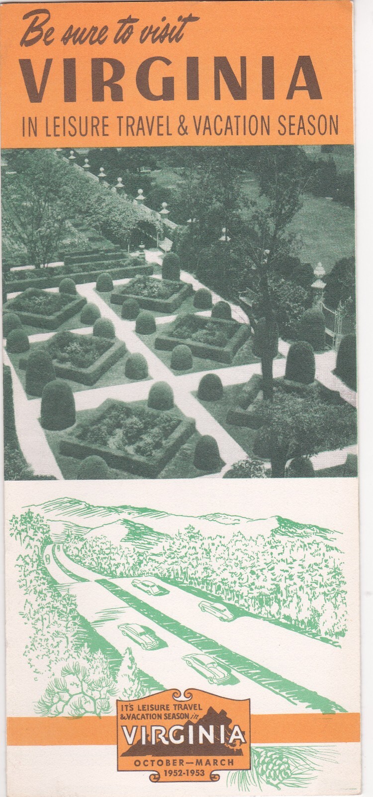 1952-53 Virginia Fall & Winter Vacation Events Brochure
