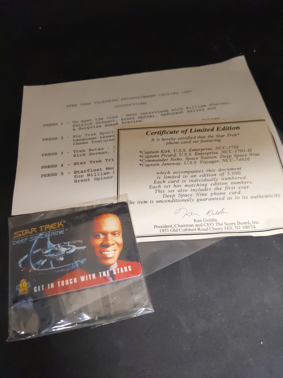 Star Trek Telephone Entertainment Calling Cards 4x Sealed 