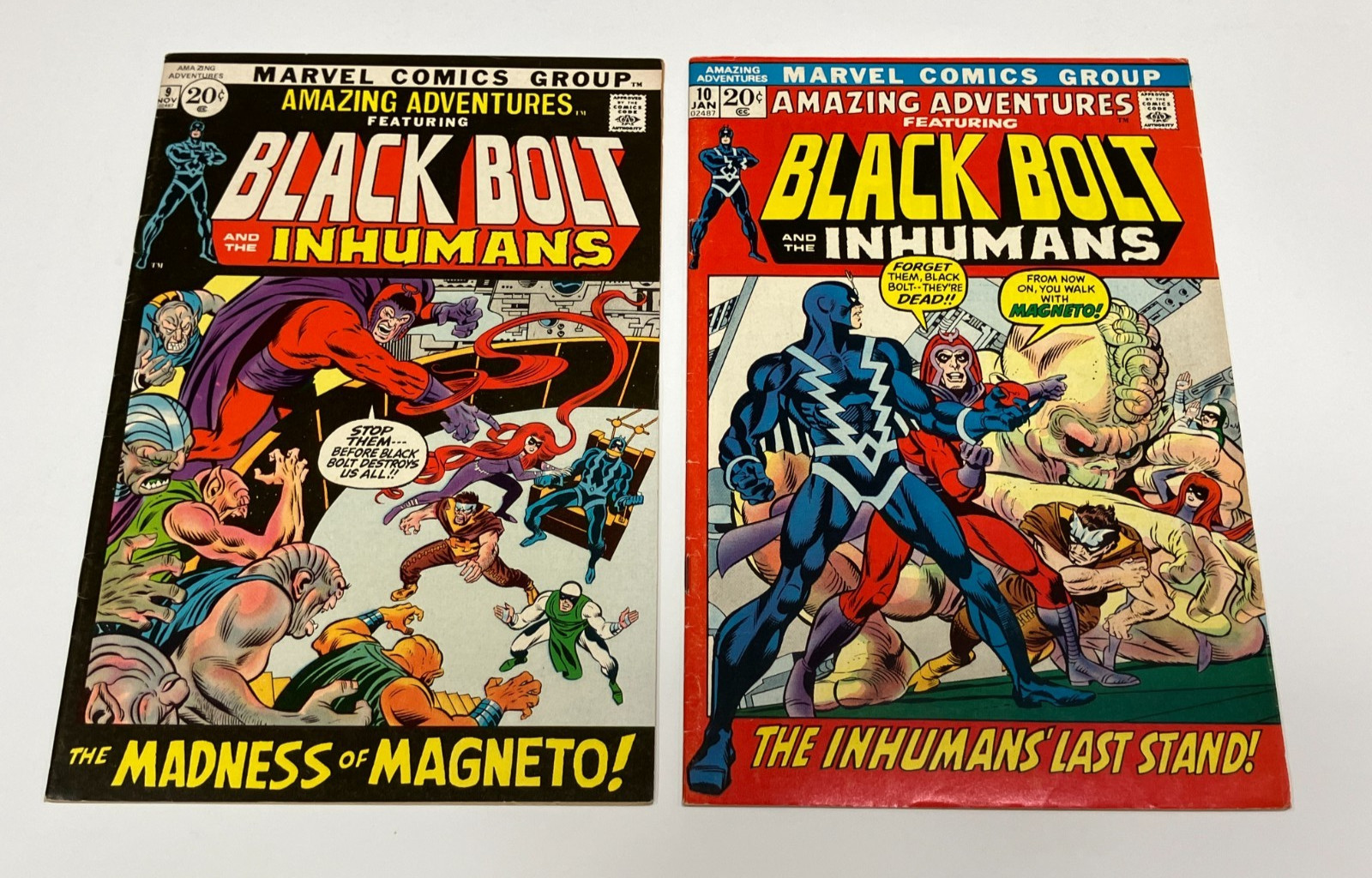 Amazing Adventures Black Bolt and the Inhumans (Marvel, 1971) comics 9, 10