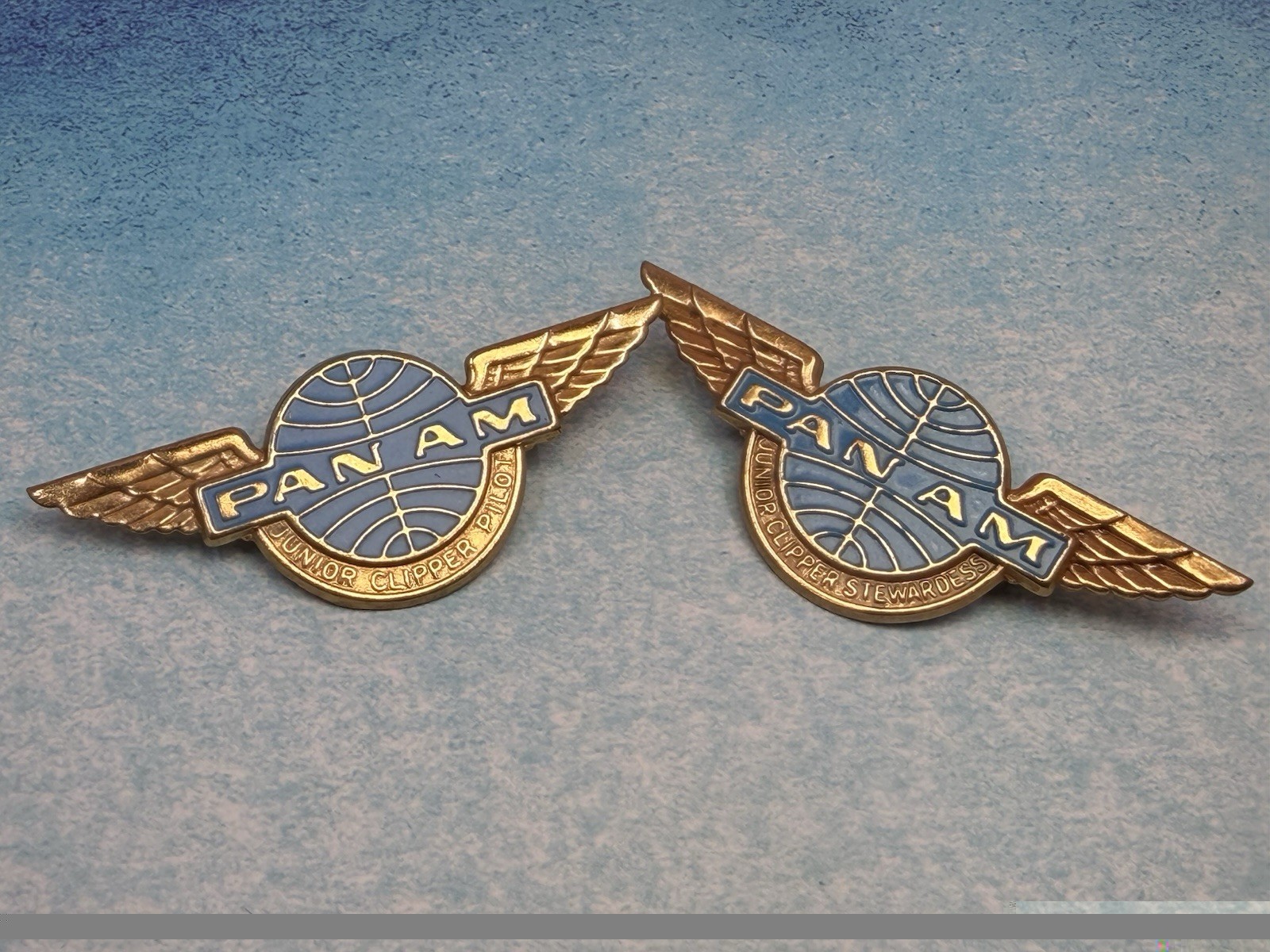 Lot Of 2 Vintage Pan Am Junior Clipper Pilot Wings Pins Lot Of 2 Vintage Pan Am Junior Clipper Pilot Wings Pins
