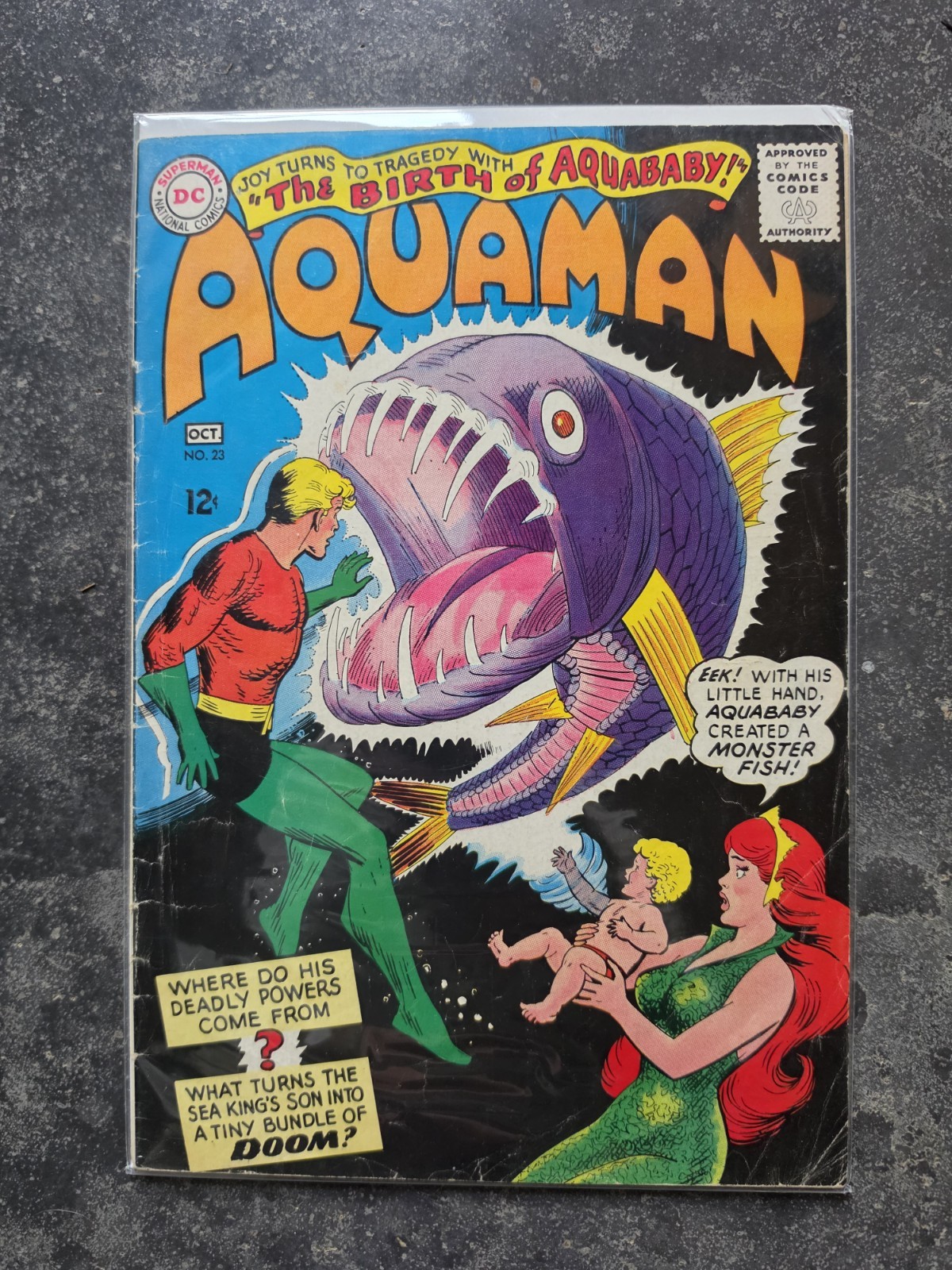 Aquaman #23 1st Aquababy Appearance Silver Age Key DC Comics 1965 VG+