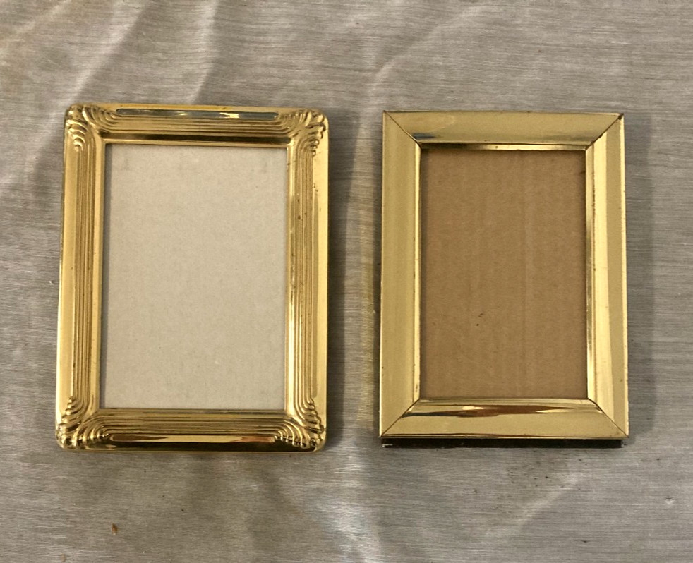 2 Vintage Ornate Brass Metal 3.5x5