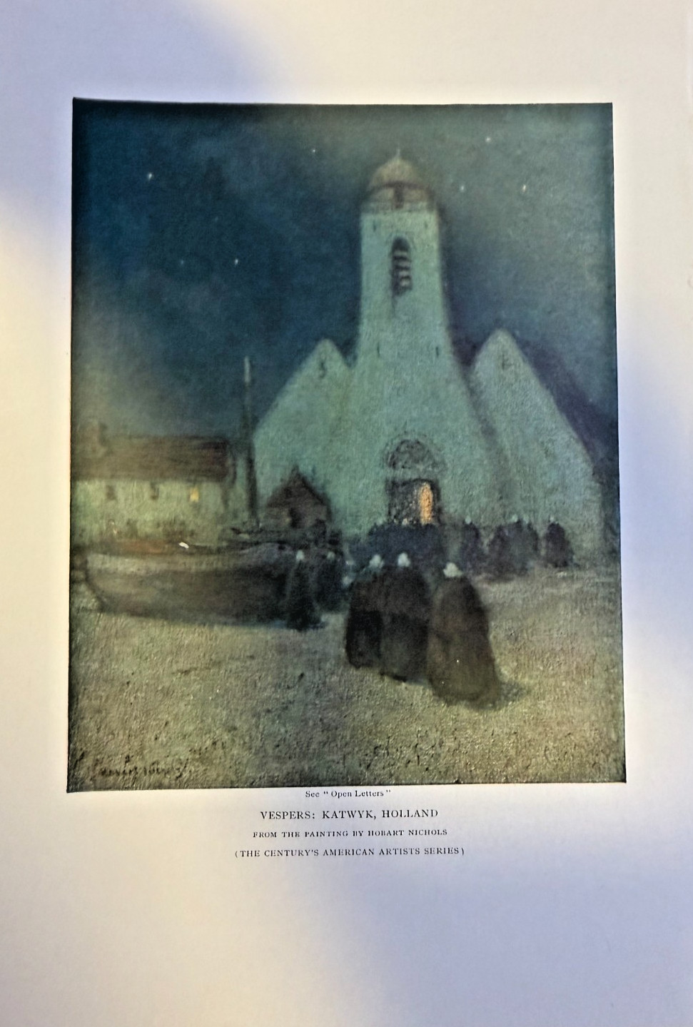 1909 Vintage Illustration Vespers At Katwyk Holland by Robert Nichols