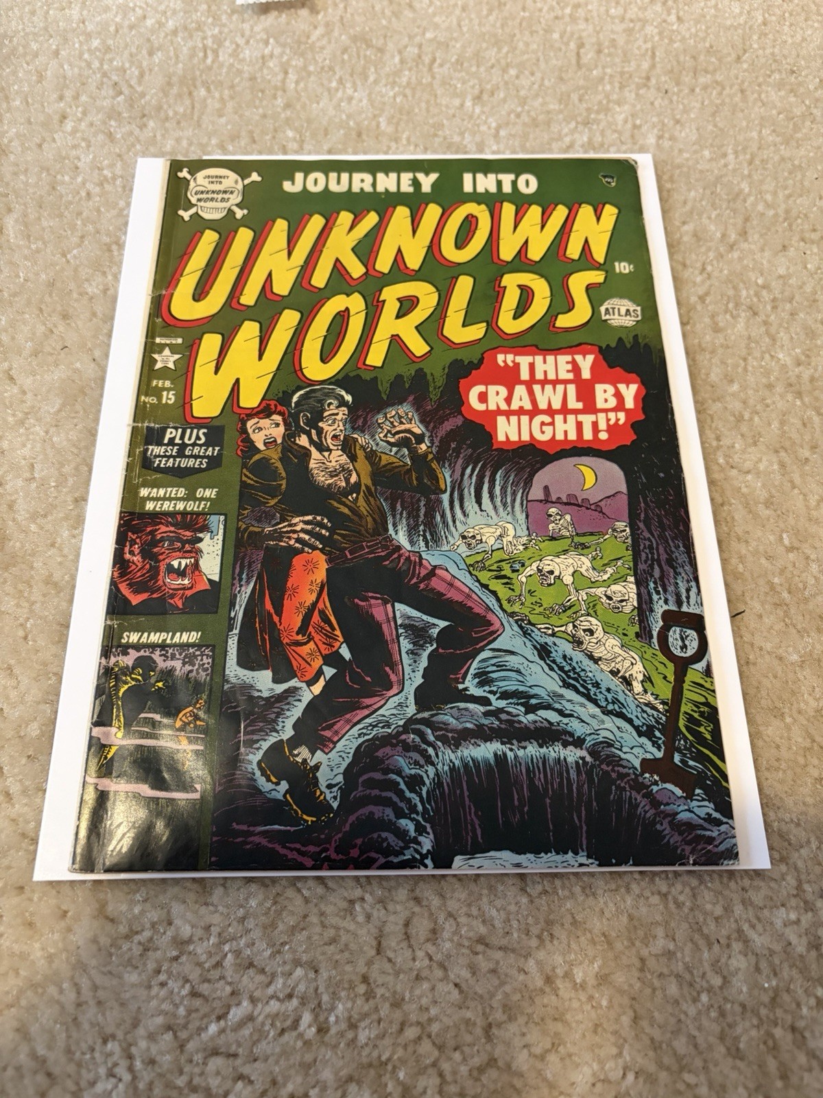 Atlas - JOURNEY INTO UNKNOWN WORLDS #15 - Stan Lee Horror Comics Atlas - JOURNEY INTO UNKNOWN WORLDS #15 - Stan Lee Horror Comics