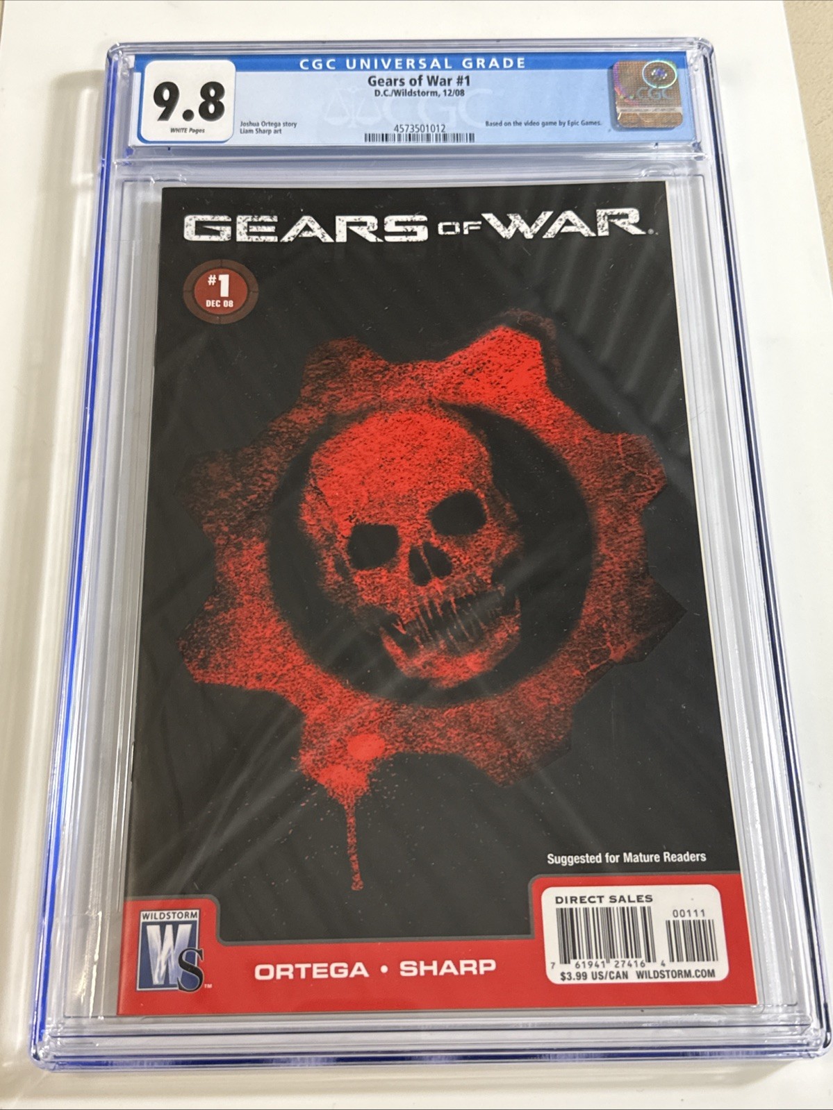 Gears Of War #1 CGC 9.8 DC Wildstorm Comic 2008 Xbox Video Game Epic Gears Of War #1 CGC 9.8 DC Wildstorm Comic 2008 Xbox Video Game Epic