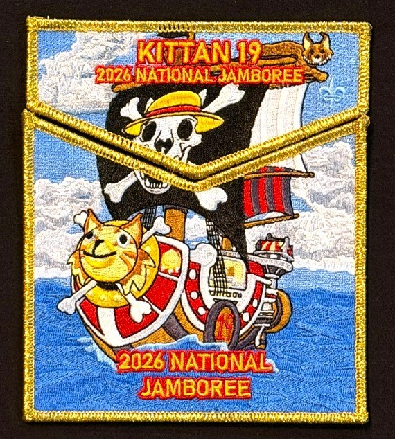 BSA OA KITTAN LODGE 19 2026 JAMBOREE 2-PATCH ONE PIECE GMY CONTINGENT 100 MADE