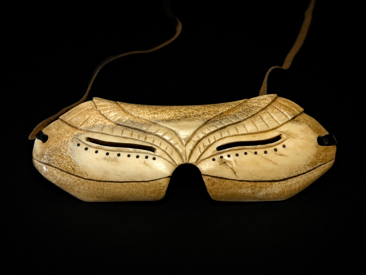 Eskimo Snow Goggles, Yupik Hand Carved Sunglasses, Inuit Style Goggles #3 Eskimo Snow Goggles, Yupik Hand Carved Sunglasses, Inuit Style Goggles #3