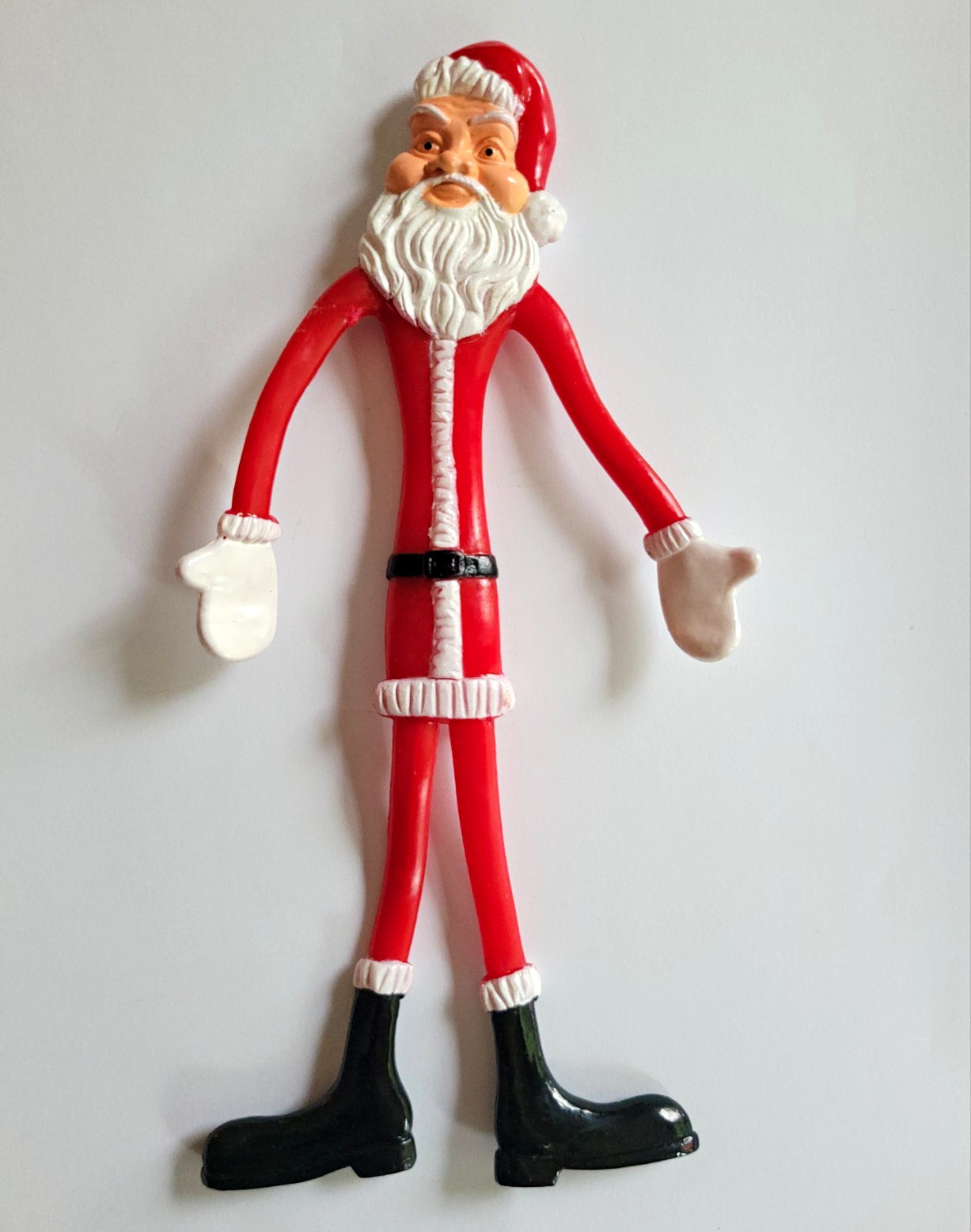 Vintage 1970's Bendy Toy Santa Claus Christmas  8.5”
