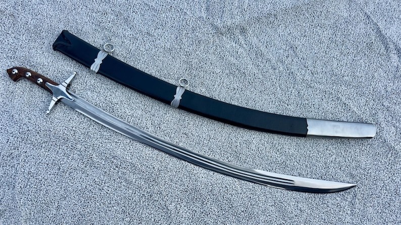 Karabela Sword Handmade Curved Blade Turkish Ottoman Saber With Scabbard 36\'\'