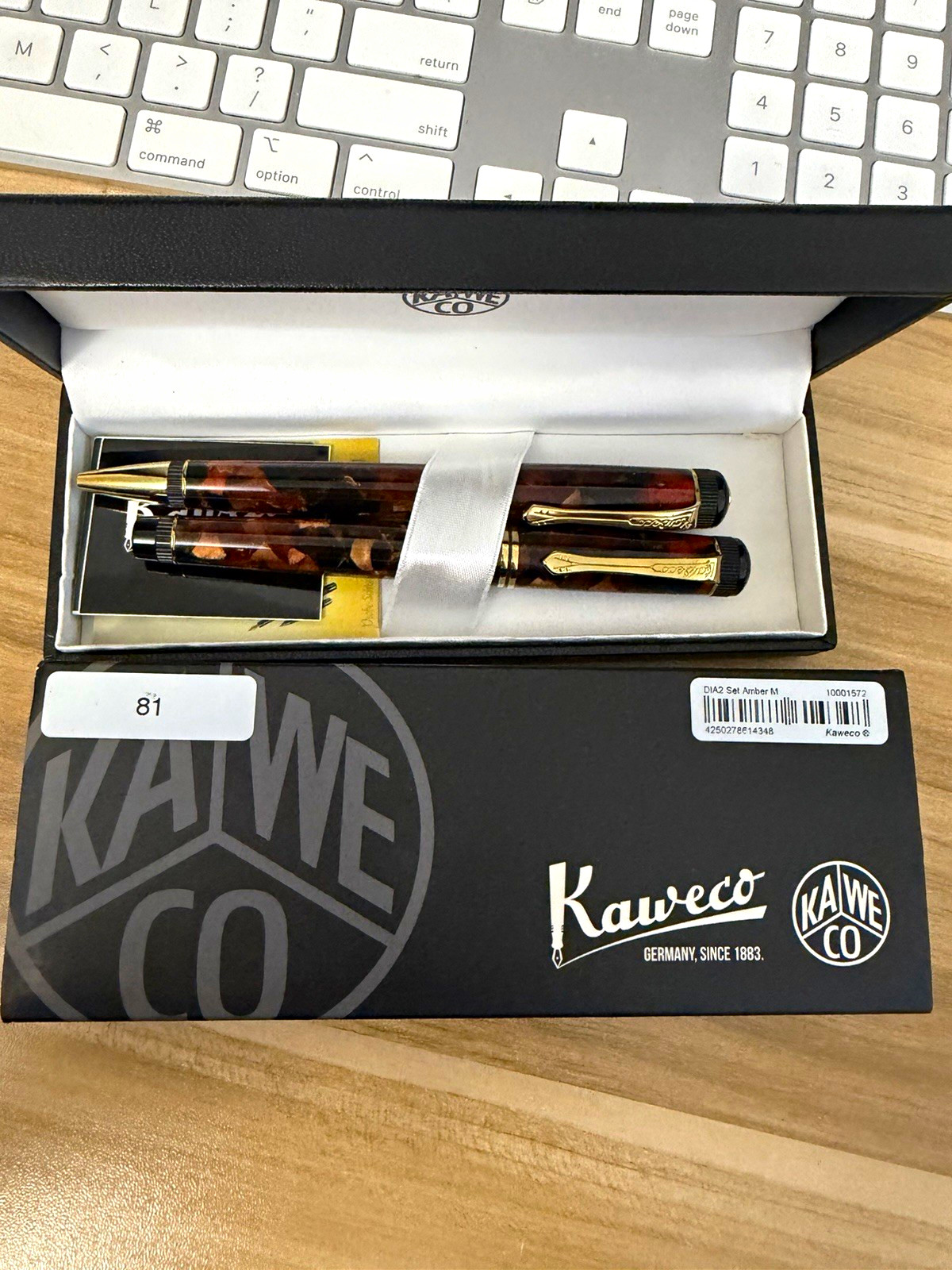 🤎 KAWECO BOXED SET DIA2 AMBER LIMITED EDITION PENS FOUNTAIN+BALLPOINT🤎 🤎 KAWECO BOXED SET DIA2 AMBER LIMITED EDITION PENS FOUNTAIN+BALLPOINT🤎