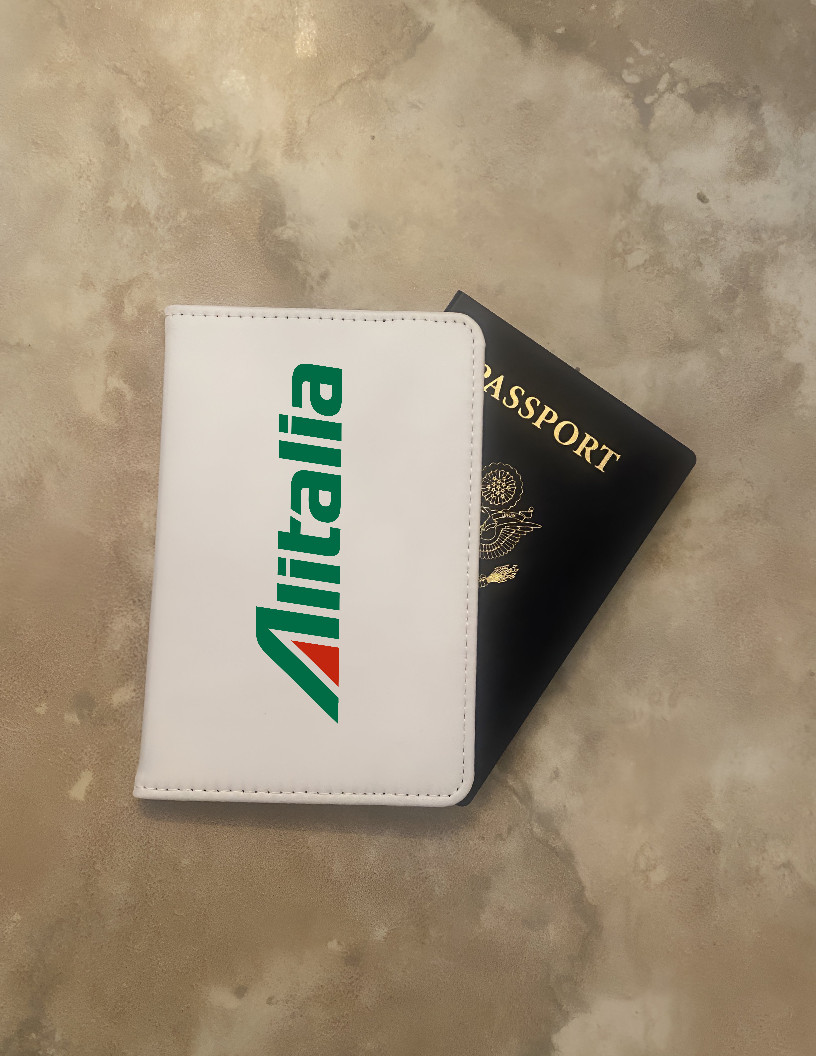 Alitalia Italian Airline Passport Wallet with Card & Travel Document Holders Alitalia Italian Airline Passport Wallet with Card & Travel Document Holders