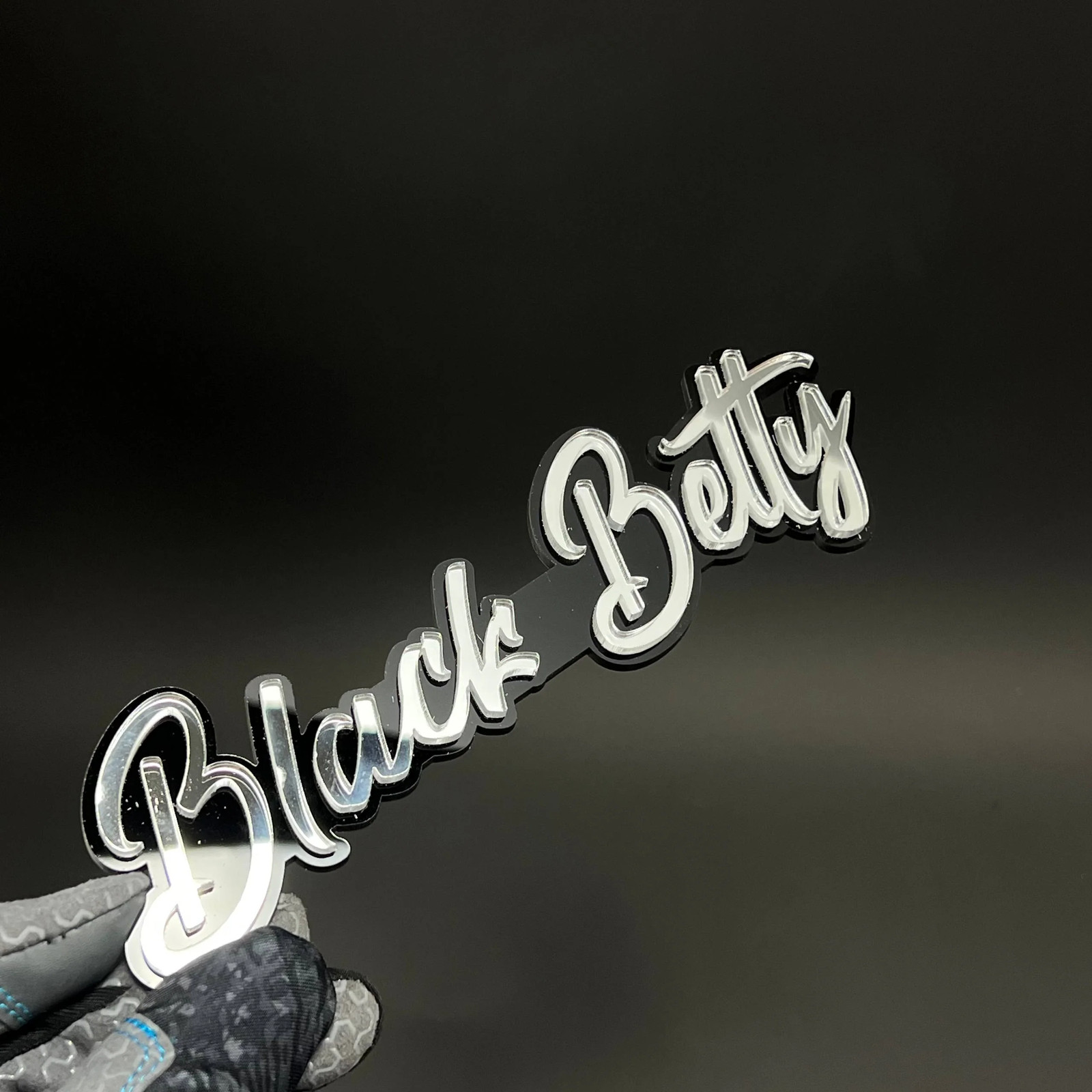 1PC Black Betty White 3D Acrylic Badge - Car Truck Emblem Fender Sticker 1PC Black Betty White 3D Acrylic Badge - Car Truck Emblem Fender Sticker