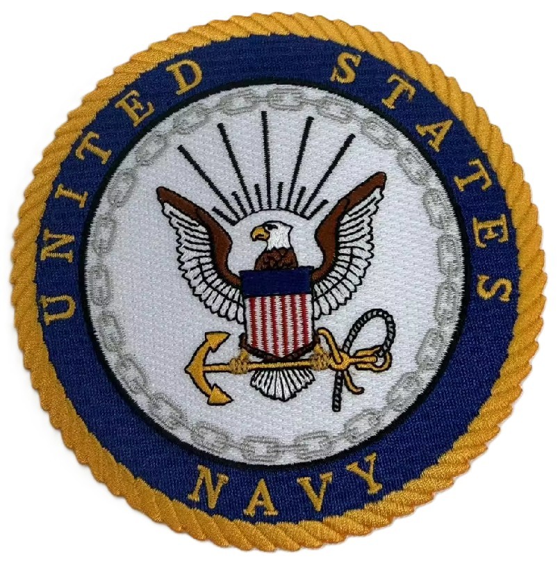 US NAVY CREST patch. 5 inch round US NAVY CREST patch. 5 inch round