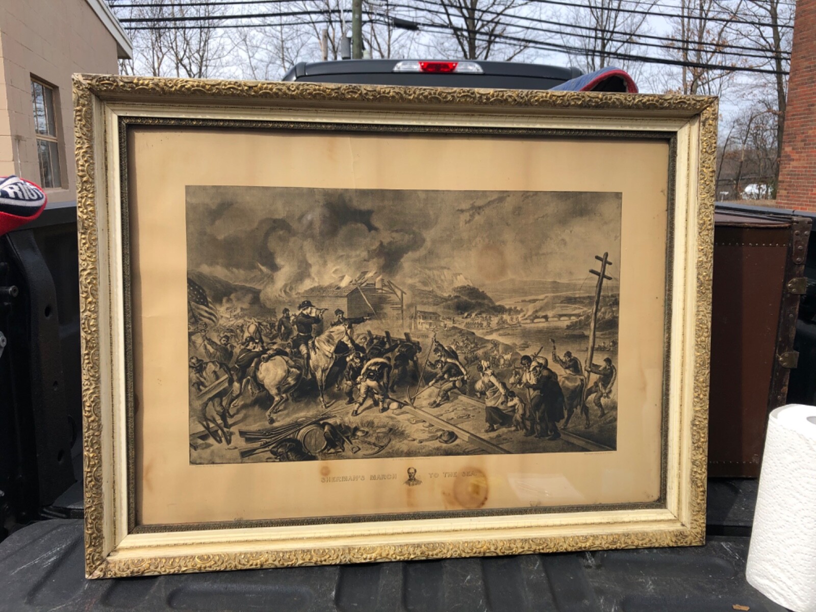 1883 Sherman\'s March to the Sea Civil War Print by J P Fitch Hartford CT