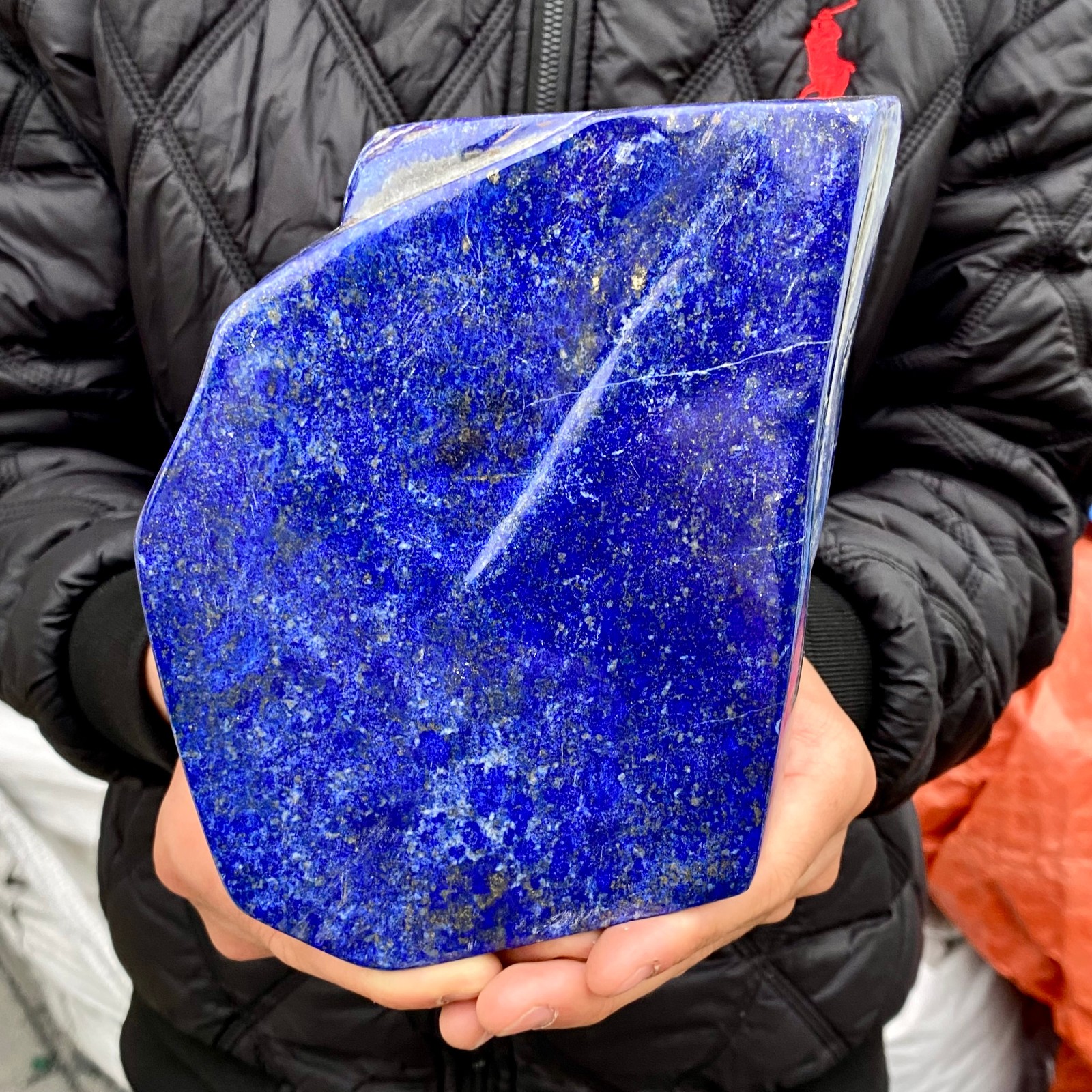 3.85LB  Lapis Lazuli Freeform Polished Rough Tumble Healing Crystal Specimen Sto