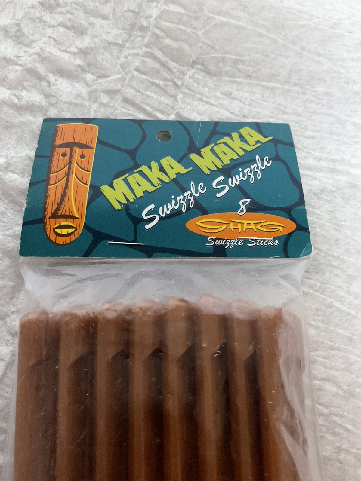 SHAG Josh Agle Tiki Plastic Swizzle Stick Set 8 Maka Maka Tiki Pufferfish Rare SHAG Josh Agle Tiki Plastic Swizzle Stick Set 8 Maka Maka Tiki Pufferfish Rare