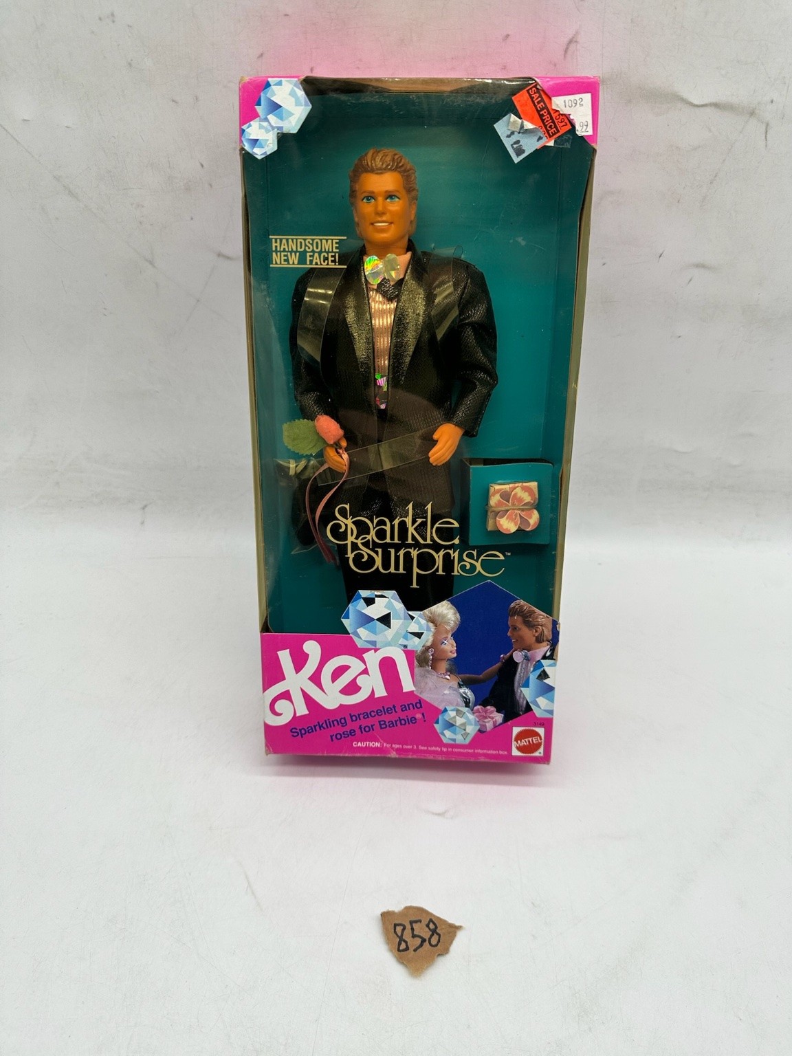 Mattel Ken Doll Sparkle Surprise Handsome New Face w/Box by Mattel 1992 Mattel Ken Doll Sparkle Surprise Handsome New Face w/Box by Mattel 1992