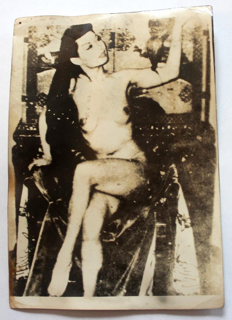 Vintage Early 20th‑Century Real Photo of Seated Asian Woman ~ 5 x 3½ Inches