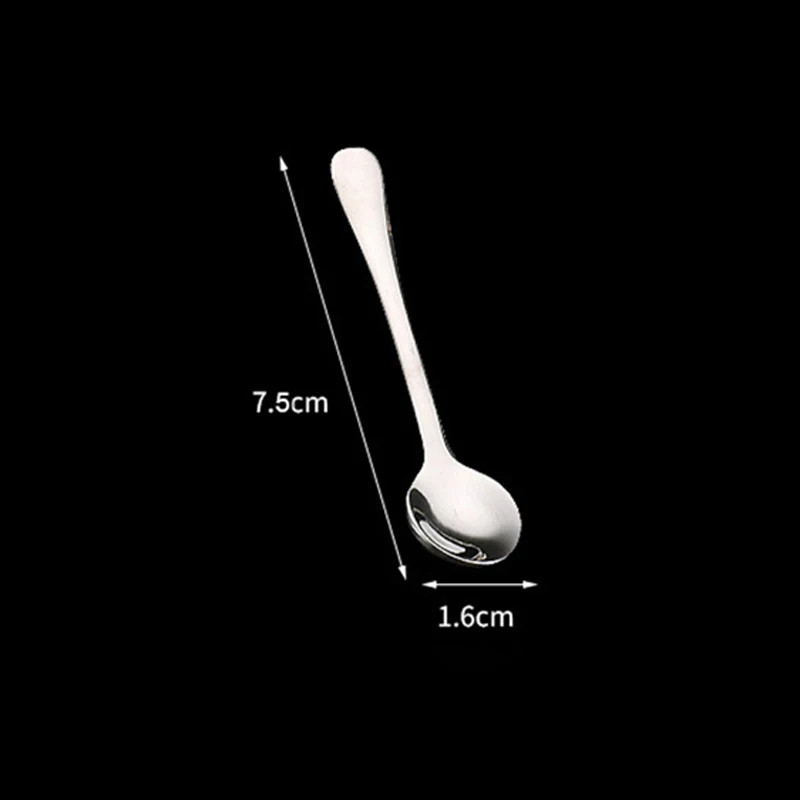 304 Stainless Steel Mini Flavoring Spoon Salt Coffee Stirring Dessert Ice Cream 