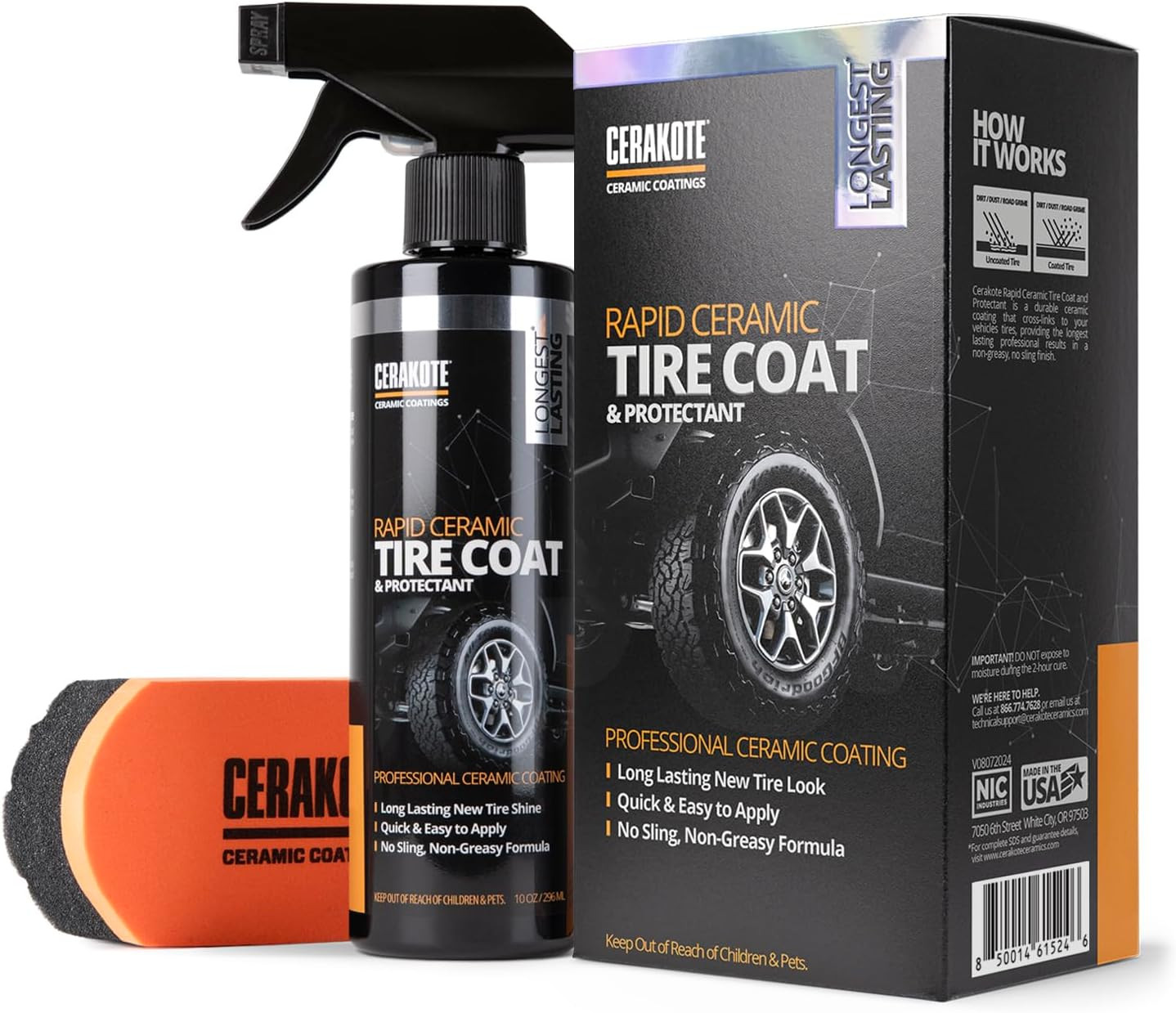 CERAKOTE Rapid Ceramic Tire Coat Deep Black Tire Shine Car Truck SUV 10X CERAKOTE Rapid Ceramic Tire Coat Deep Black Tire Shine Car Truck SUV 10X