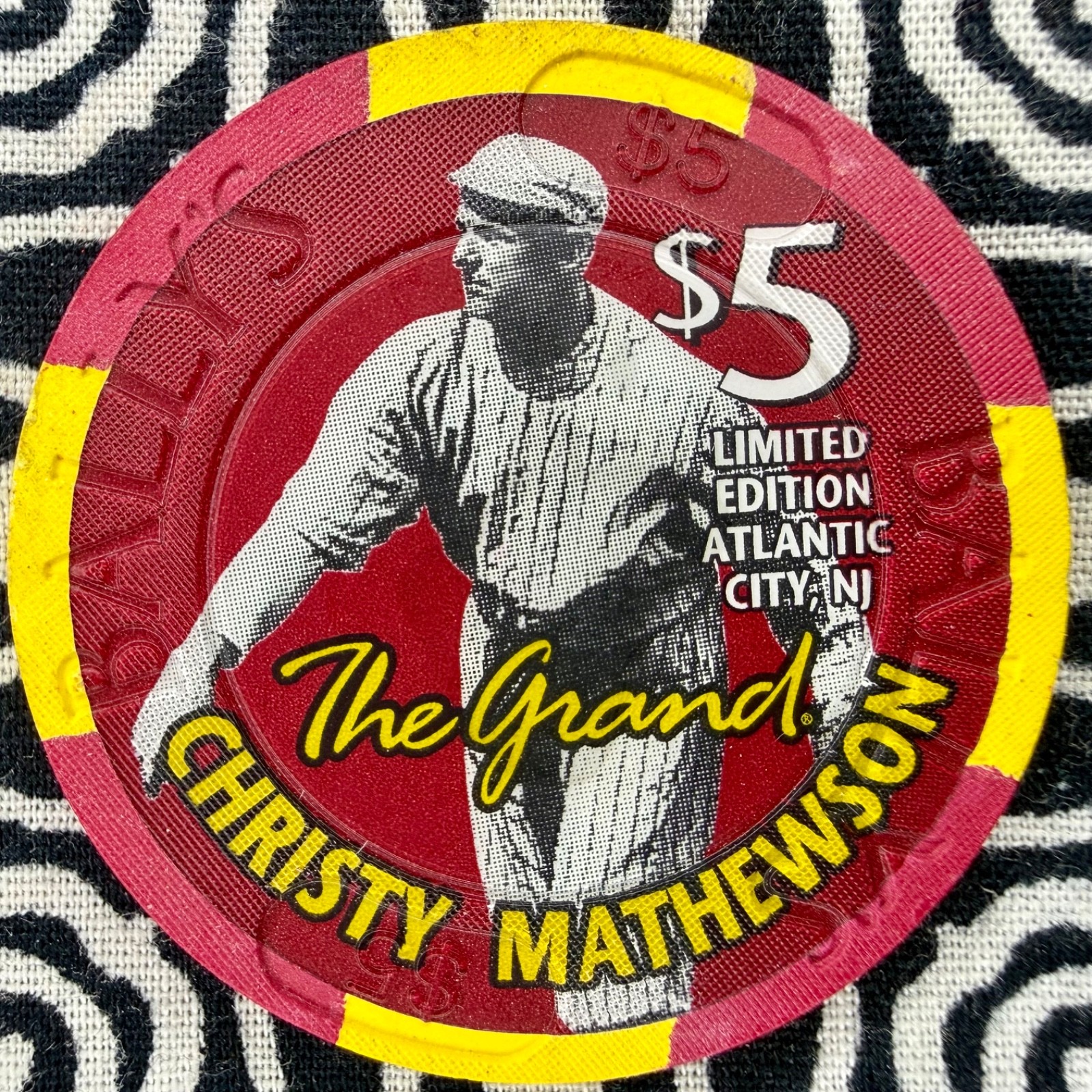 The Grand $5 60th Anniv. Mathewson Atlantic City, NJ Casino Chip C1023