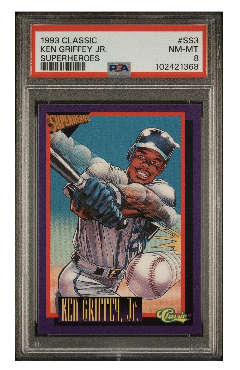 1993 CLASSIC SUPERHEROS #SS3 KEN GRIFFEY JR. PSA 8 - LOW POP
