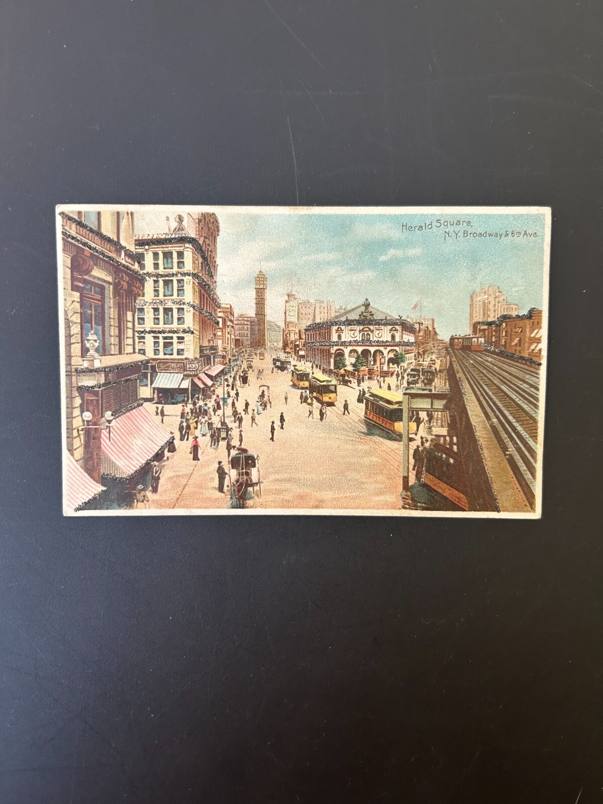 Herald Square Broadway & 6th Avenue New York City 1905 postcard