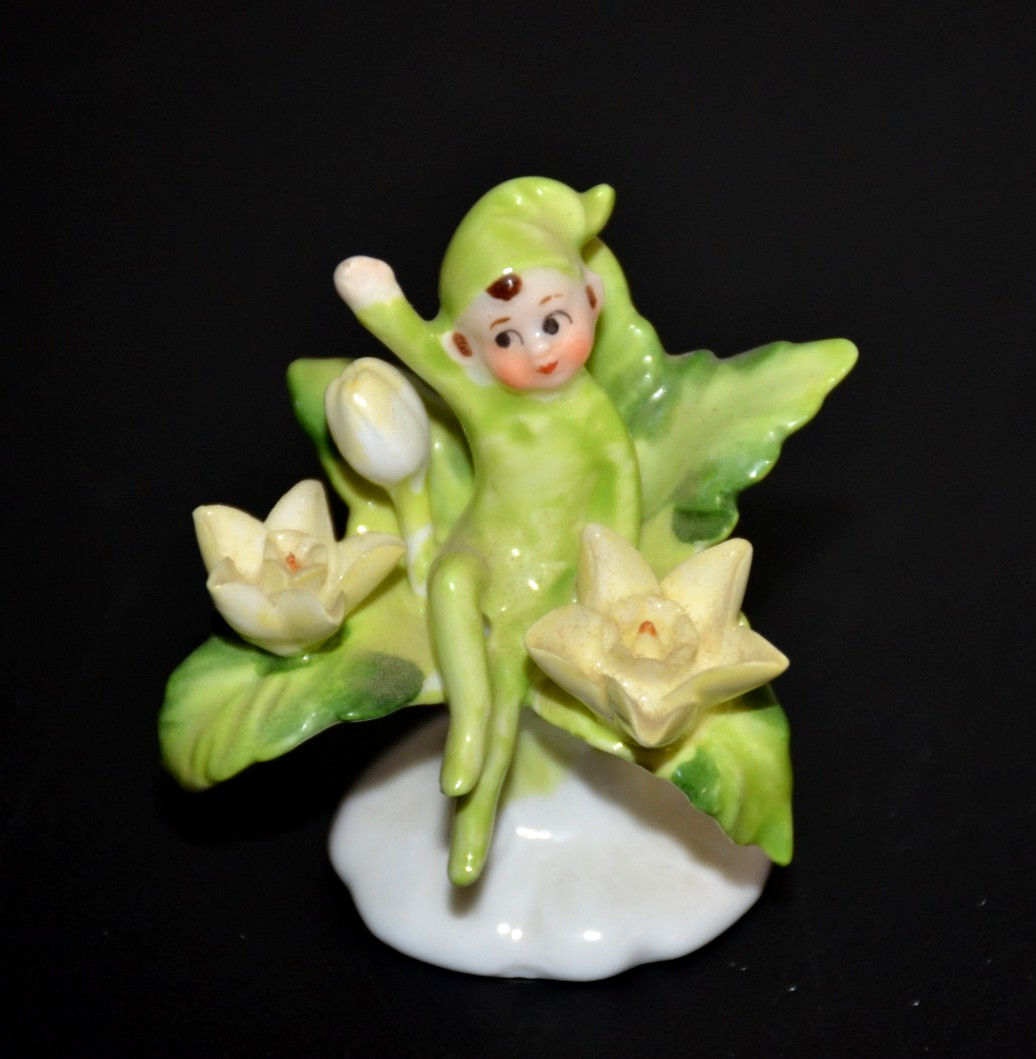 VTG Napcoware Napco Pixie Flower of the Month Elf Figurine 2.5\