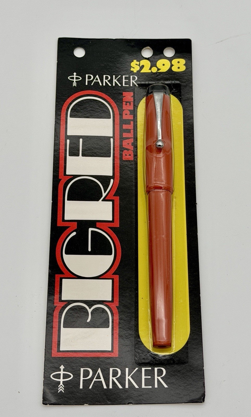 VTG NEW 1970's Parker Big Red Ball Pen Sealed - Orange