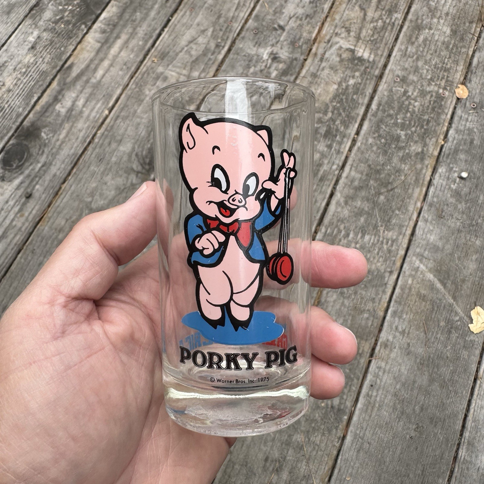 ~Vintage Marriott’s Great AMERICA Porky PIG Glass~1975~Warner Bros~PEPSI~Promo-