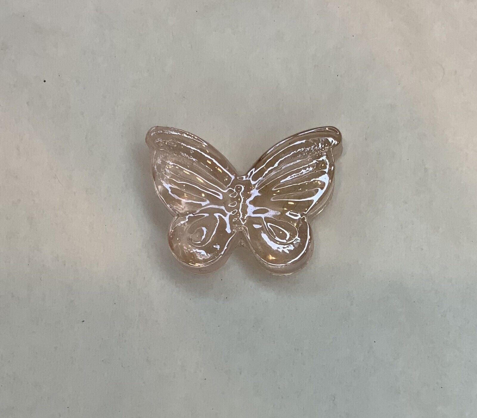 Festive Treasures Mini Glass PINK BUTTERFLY Tiny Collectible Figurine - New