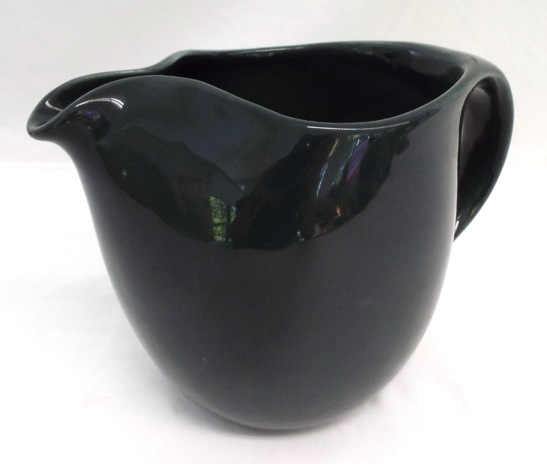 Vintage Sterling China  Russel Wright Water Pitcher Ivy Green Large 64 oz. 1950s