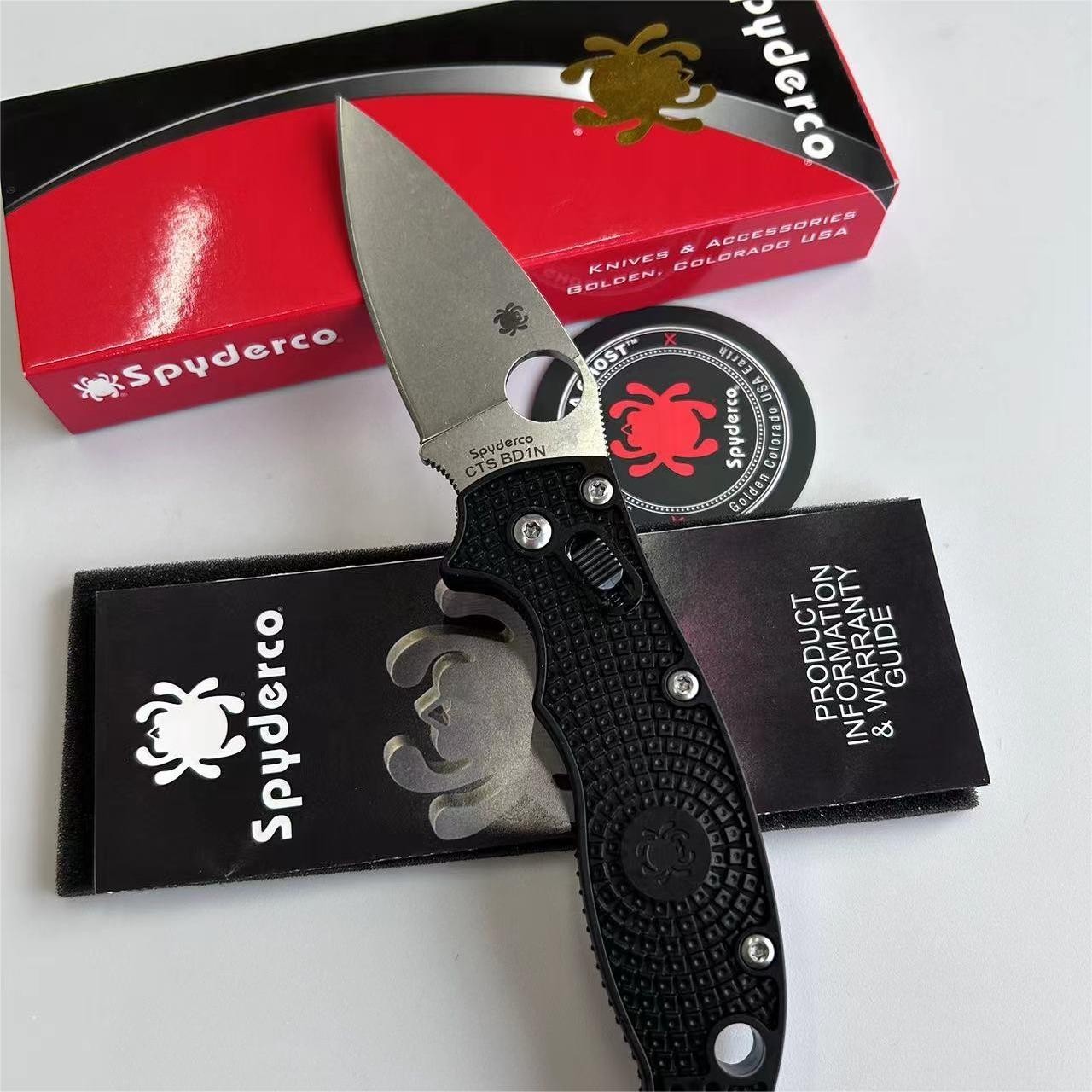Spyderco Manix 2 FRCP Handle CTS BD1N Blade Folding Knife New -- C101PBK2 Spyderco Manix 2 FRCP Handle CTS BD1N Blade Folding Knife New -- C101PBK2