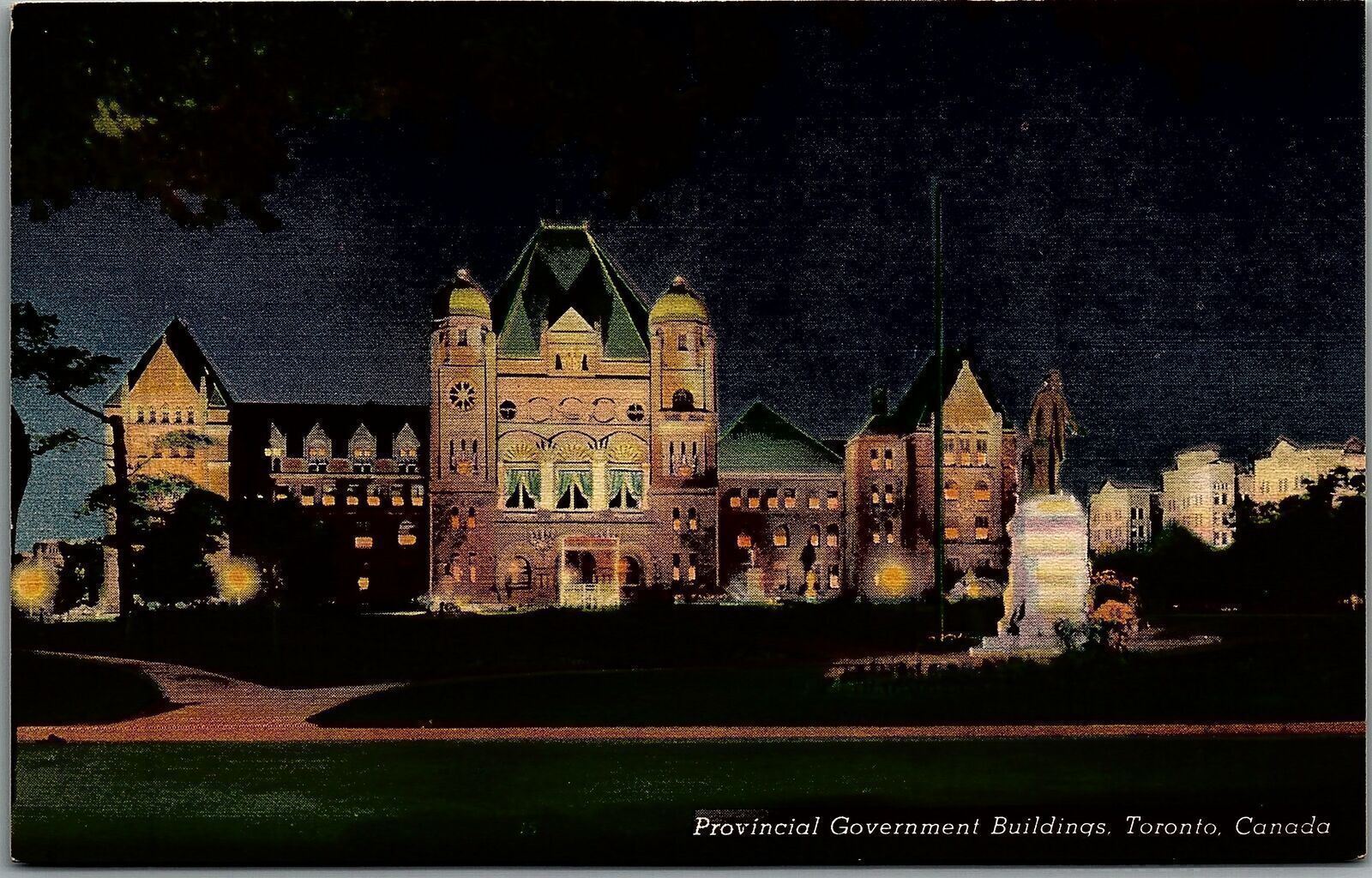1940s PROVINCIAL GOVERNMENT BUILDING TORONTO, CANADA LINEN POSTCARD 20-53