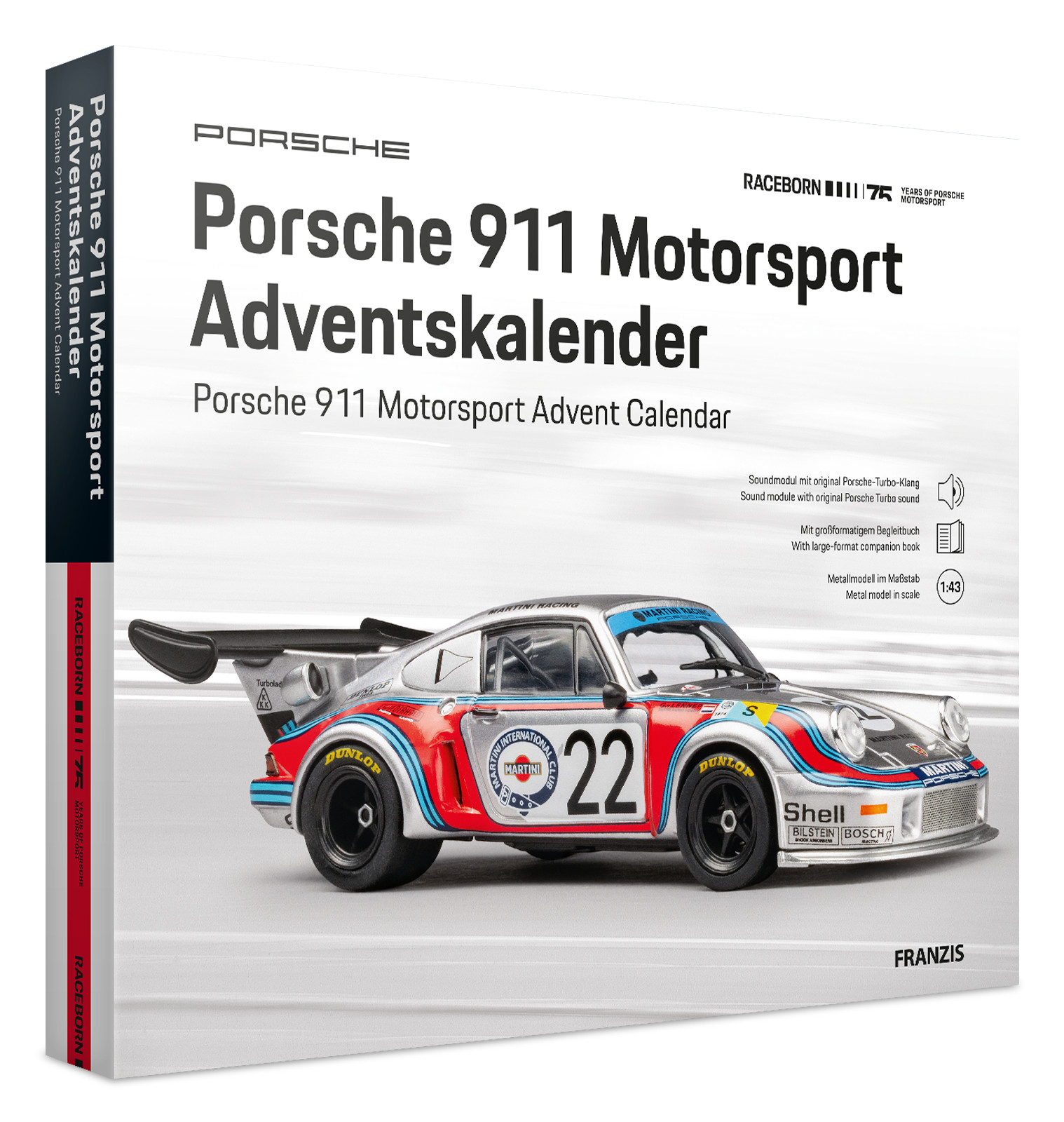 FRANZIS Porsche 911 Motorsport Advent Calendar 1:43 Carrera RSR Turbo 2.1 Kit