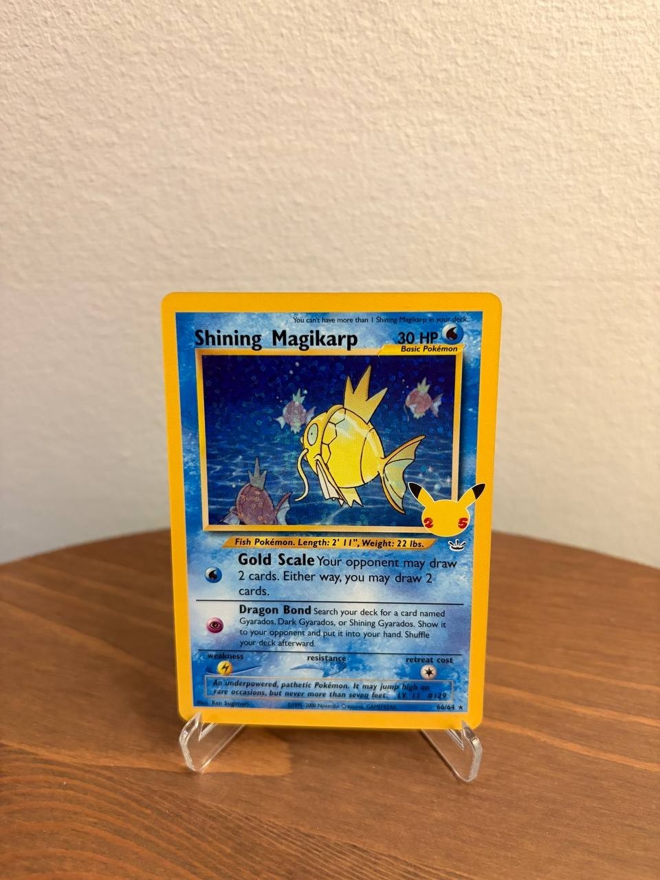 Shining Magikarp 66/64 Celebrations Classic Collection Pokemon Card Holo NM