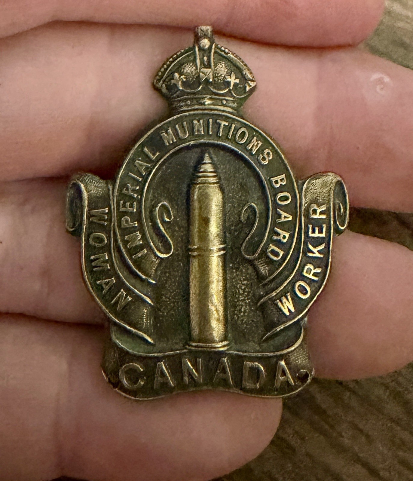 RARE Antique Canada Woman Imperial Munitions Board Worker Medal #18947 Ellis Bro RARE Antique Canada Woman Imperial Munitions Board Worker Medal #18947 Ellis Bro