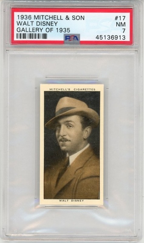 1936 Mitchell & Son Gallery Of 1935 # 17 Walt Disney GRADED PSA 7 NM