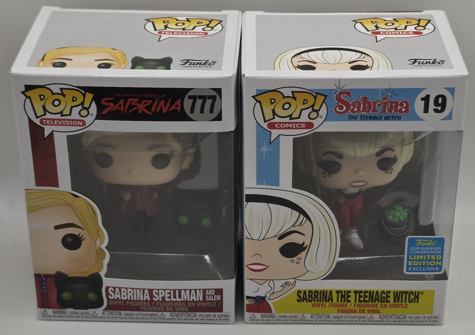 Sabrina The Teenage Witch Funko Pop Set of 2 #19 SDCC Shared & #777 w/Salem 🔥