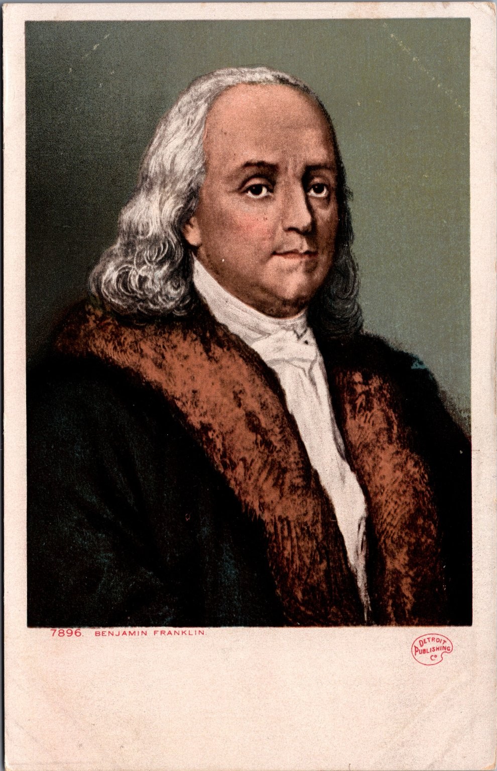 Benjamin Franklin Portrait Postcard Detroit Publishing Co. Undivided Back