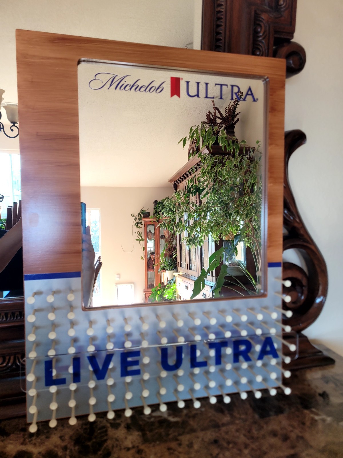 Michelob Ultra Live Ultra Golf Tee Mirror 18x24 Anheuser Busch Beer Bar Sign