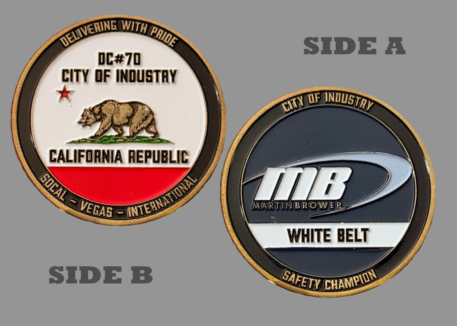 Martin Brower DC70 California Safety Champion Challenge Coin  1#28