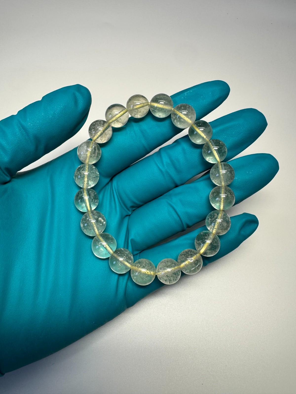 100%Nature Libyan Desert Glass Meteorite Bracelet 10mm Beads With A Certificate