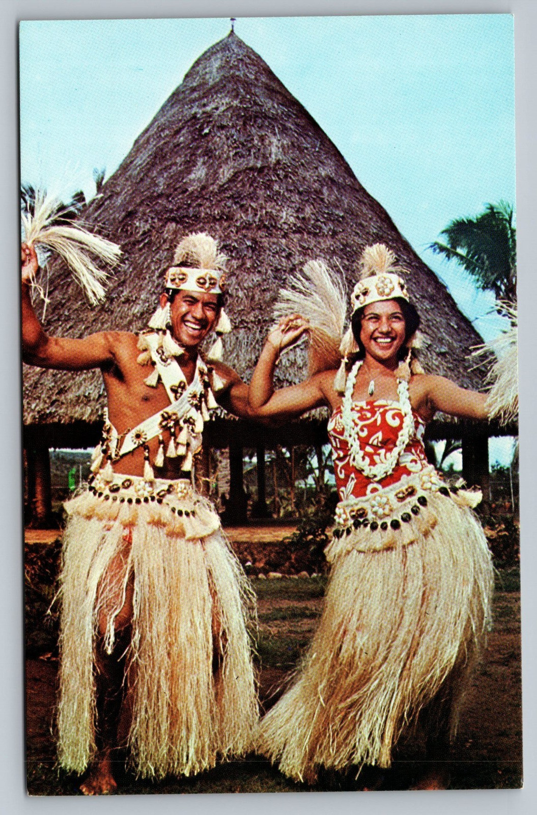 Tahitian Dancing Is Gay Tahitian Village c1960 Vintage Postcard