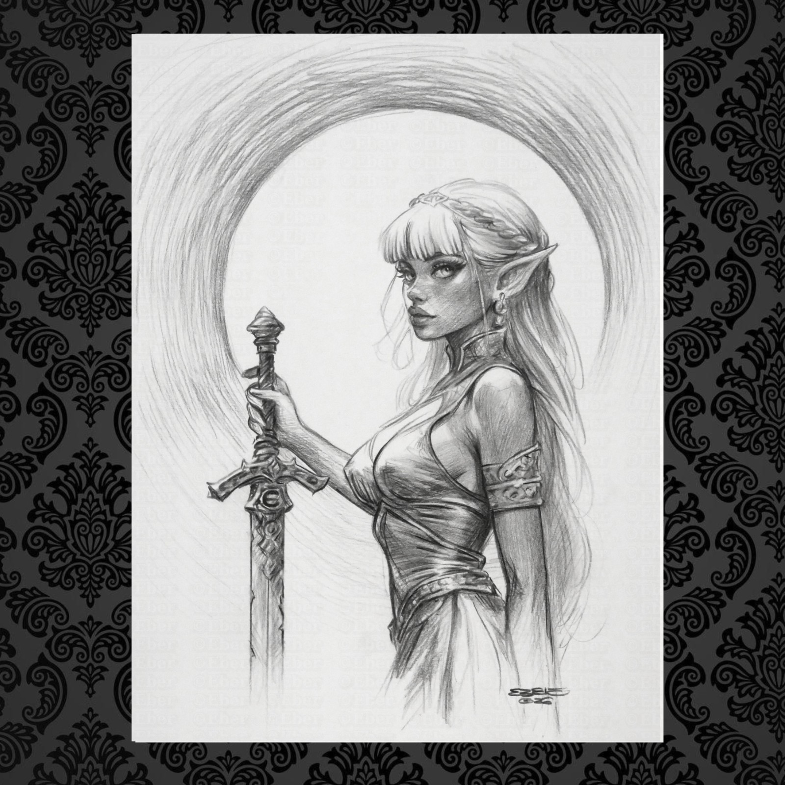 Original Drawing- Pretty girl - Original Drawing- Pretty girl -