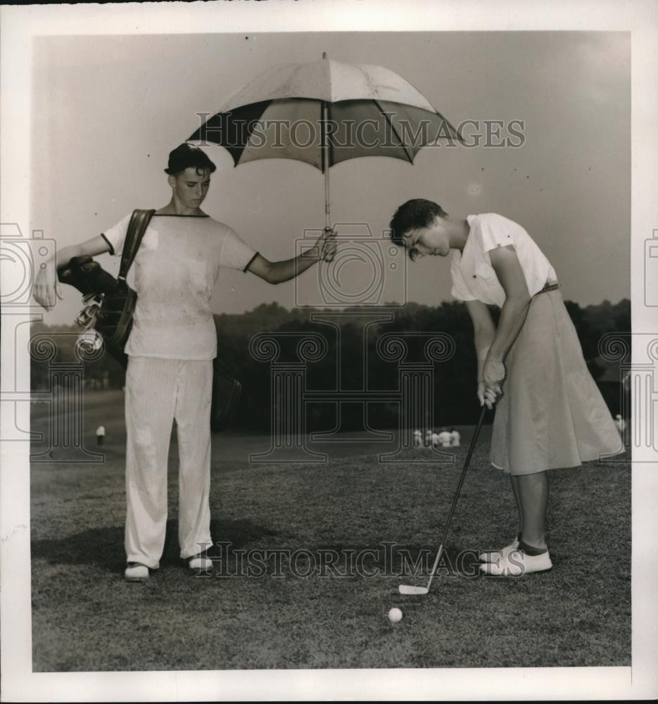 1939 Press Photo Women's Amateur Golf Championship Beatrice Barrett, Connecticut