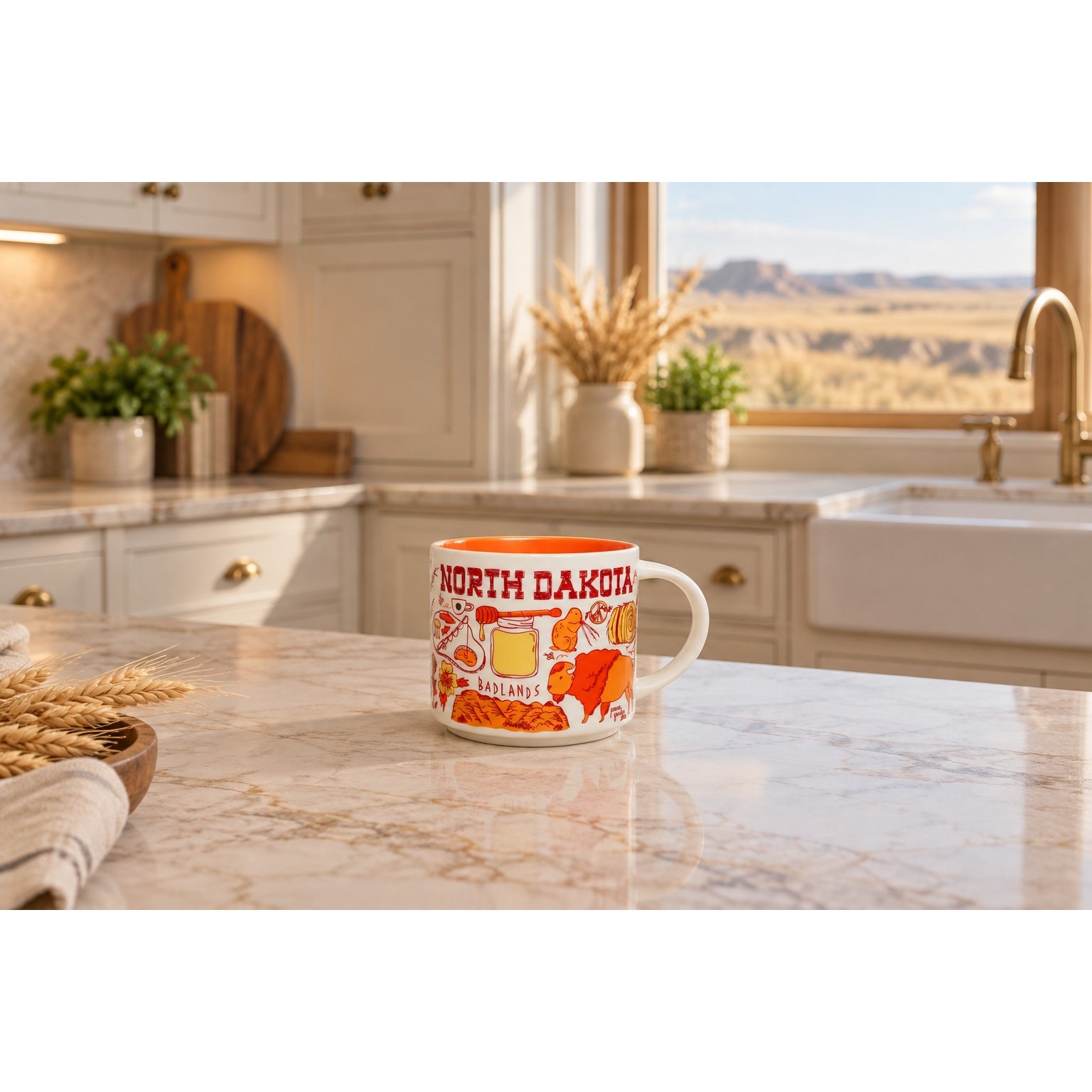 Starbucks North Dakota Been There Series Mug 14oz Collector Cup Starbucks North Dakota Been There Series Mug 14oz Collector Cup
